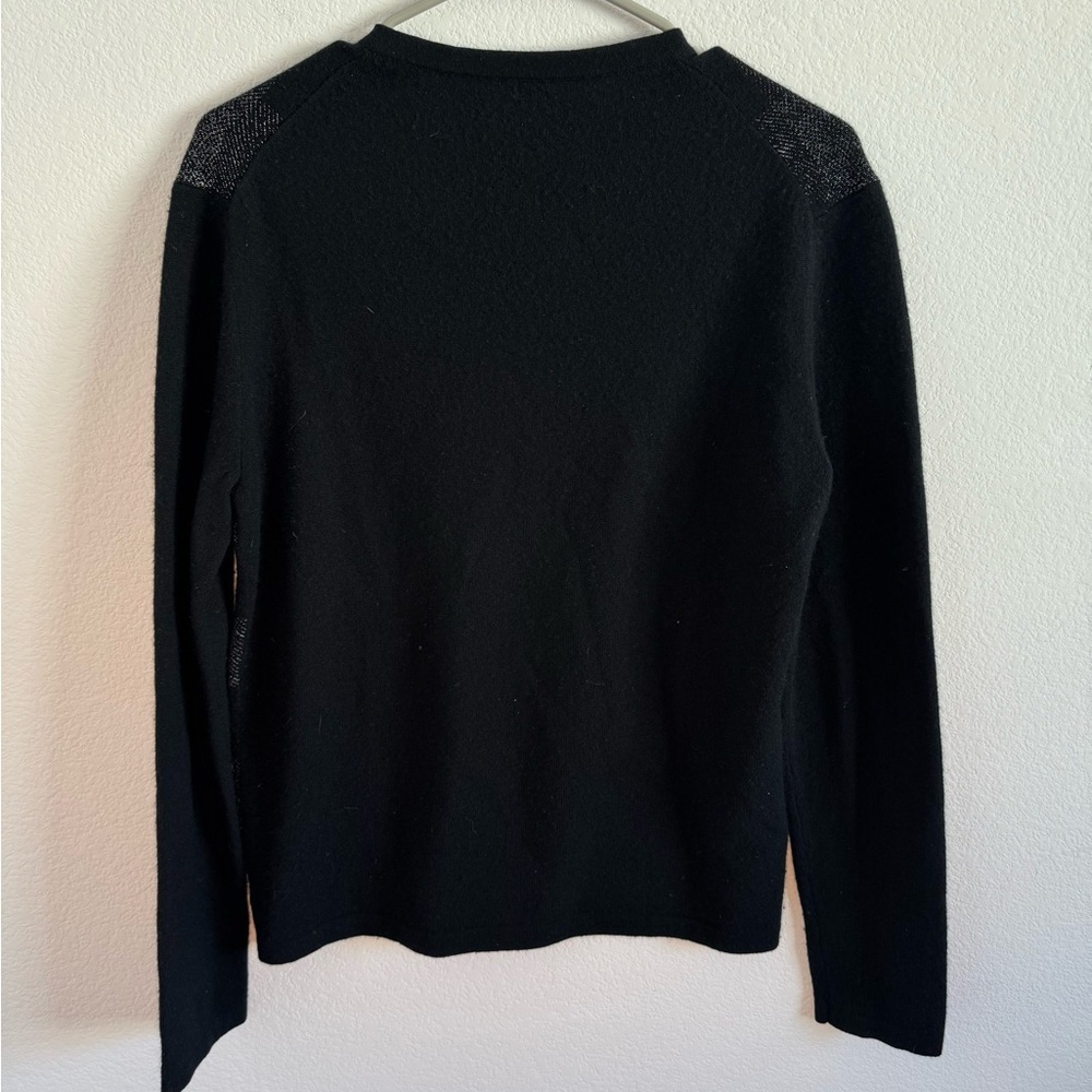 Theory Women’s‎ Black Checkered Cashmere Sweater Size Small - Picture 3 of 9